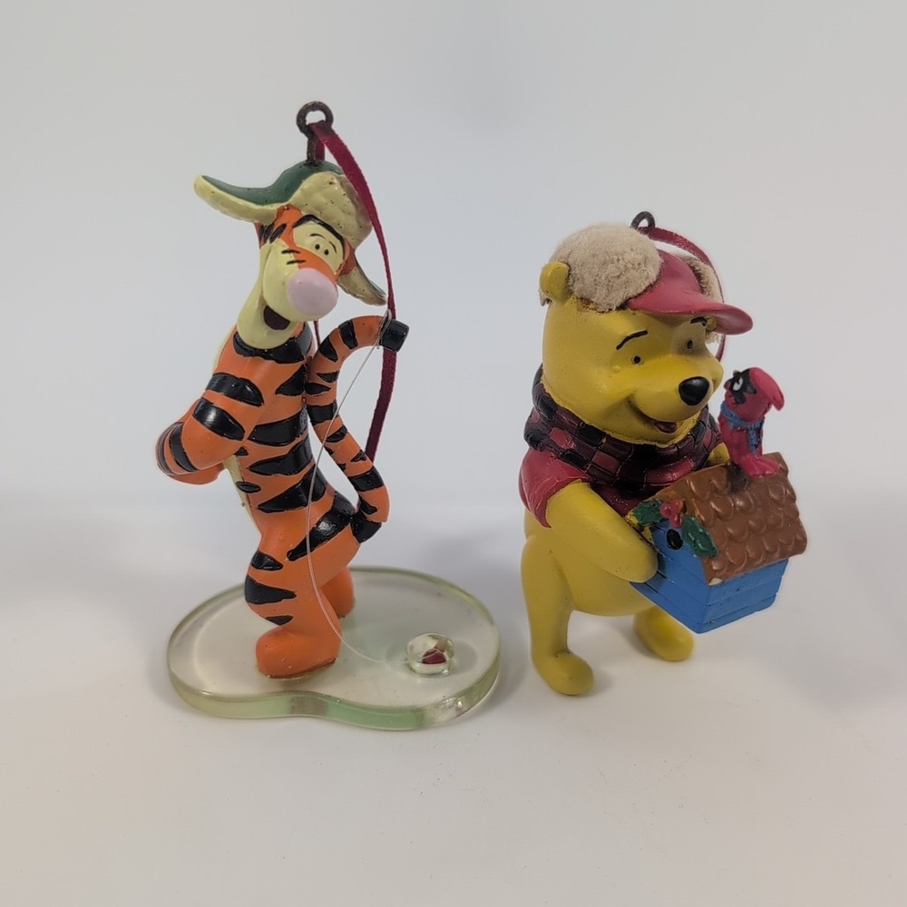 Lot of 2 Disney‎ Winnie The Pooh Tigger Christmas Tree Ornament Seasonal Holiday